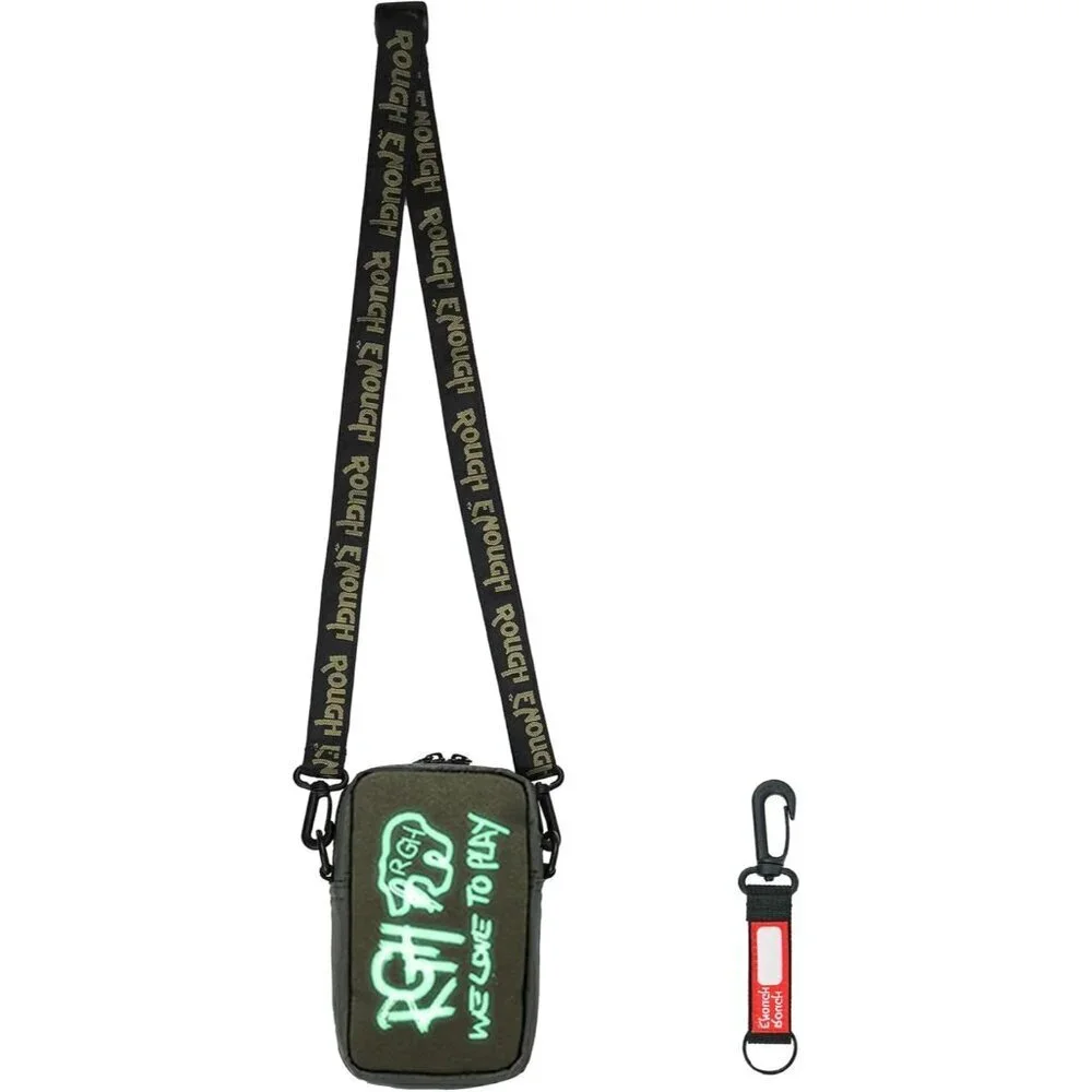 Small Crossbody Shoulder Bag Nylon Cotton Glow in Dark Logo Women Men